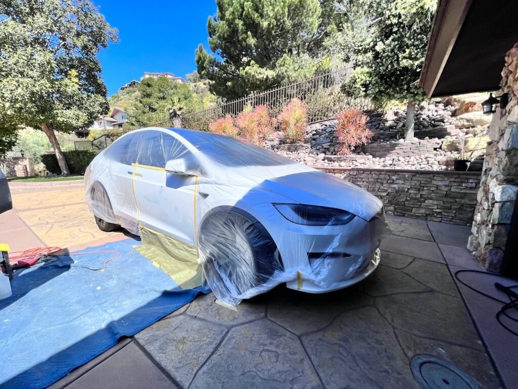 BumperFixers repair process on vehicle body panel